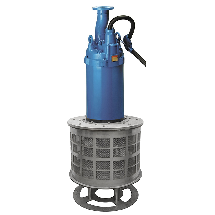 Rotorflush RUBI-LH-800AR Filterpump with integral self-cleaning suction intake.